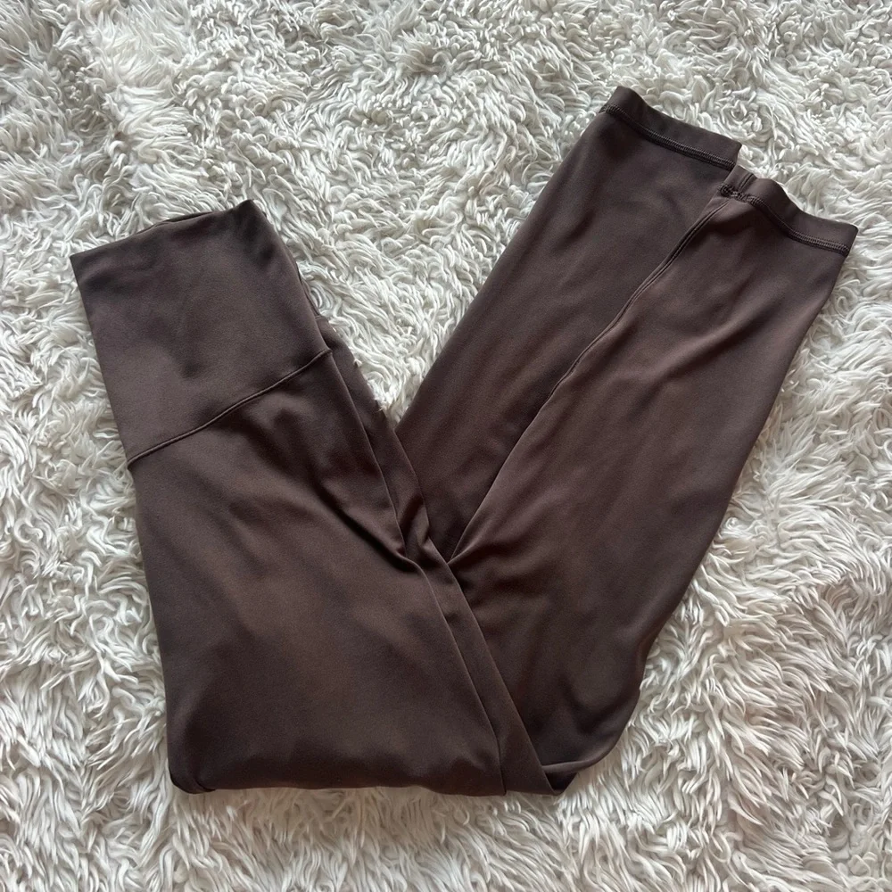 Aerie Real Me High Waisted Leggings Brown - Picture 4 of 8